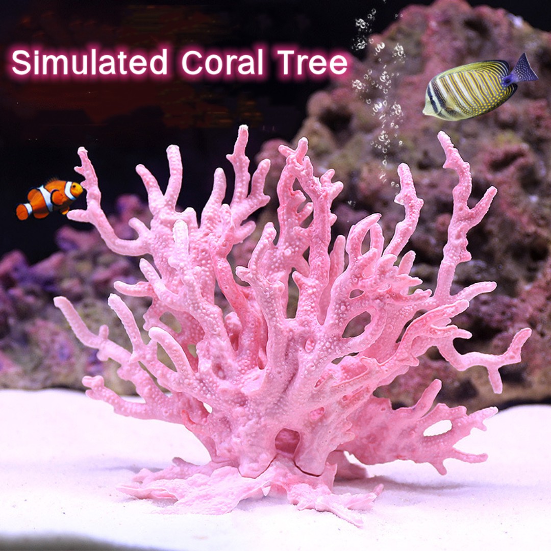Planted Aquarium Hard Water - Pecera Aquascape simulación Coral planta de