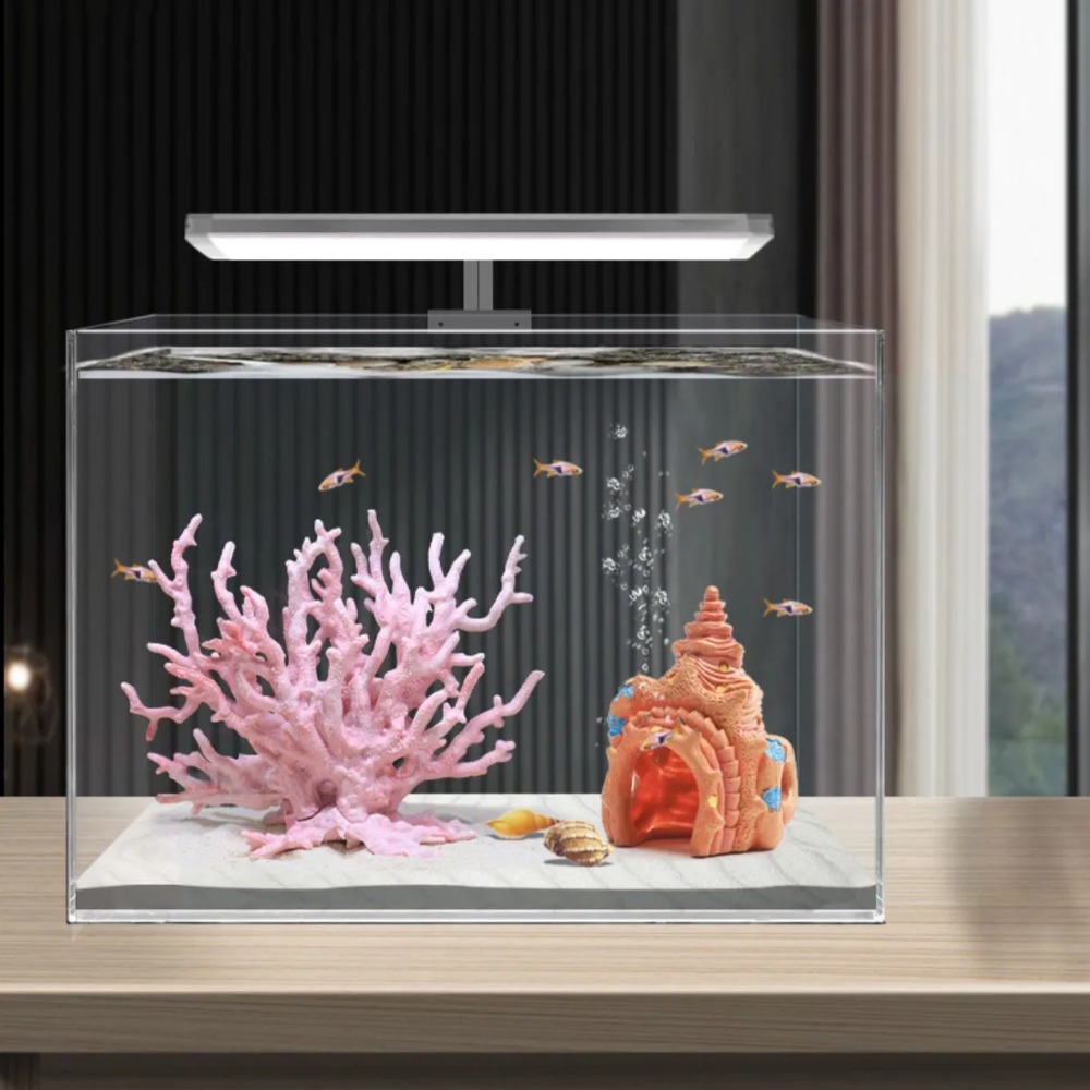 Planted Aquarium Hard Water - Pecera Aquascape simulación Coral planta de