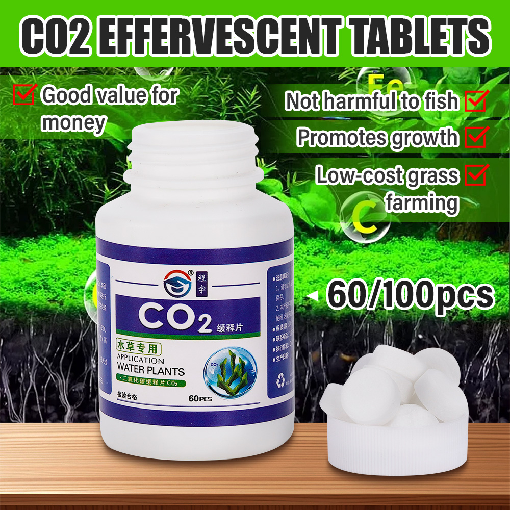 Aquarium Plant Vitamins - 60 tabletas de CO2 para acuario,